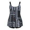 thumbnail image 4 of Husipze Tankini Swimsuits for Women Loose Floral Printed Modest Two Piece Bathing Suits Swim Tank Top with Boyshorts Gray 2XL, 4 of 6