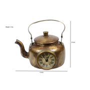Hand Crafted Brass Kettle Table Clock
