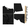 thumbnail image 5 of Fantaslook Short Sleeve T Shirts for Women Crew Neck Side Split Tunic Tops Casual Summer Shirts, 5 of 7