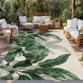 thumbnail image 2 of Palm Leaves Tropical Outdoor Rug for Patio/Deck/Porch, Non-Slip Large Area Rug 5 x 7 Ft, Green Botanical Summer Linen Indoor Outdoor Rugs Washable Area Rugs, Reversible Camping Rug Carpet Runner, 2 of 8