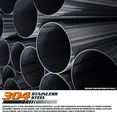 thumbnail image 5 of M-AUTO 4"Inlet 6"Outlet Stainless Steel Exhaust Muffler Tip Straight-Through Round Angle Cut Black 15"Roll Tip, 5 of 10