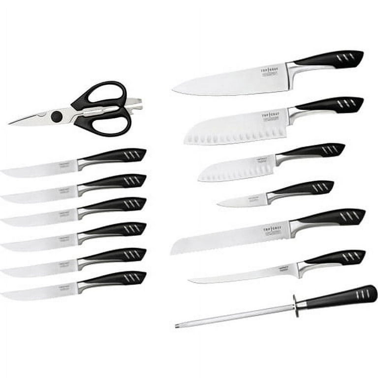 15 Piece Knife Set Serrated Stainless Steel For Kitchen Professional Chef  Knives