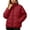 Red, variant on Women's Quilted Puffer Jacket Lightweight Zip Up Stand Collar Loose Fit Coat with Pockets for Fall Winter Daily Wear Casual