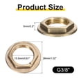 thumbnail image 2 of 4 Pack Brass Lock Nuts Pipe Fitting, G3/8" Female Hex Locknut with Washer, 2 of 6