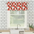 thumbnail image 3 of red Strawberry Valance Curtain Kawaii Cute Strawberry Curtain Valances for Cafe Living Room Bath Room 1 Panel 54x18inch(2Pcs), 3 of 5