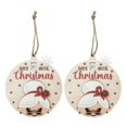 thumbnail image 2 of 2 Pcs Calendrier de l'Avent en Bois Décoration Murale Festive, 2 of 8