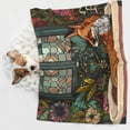 thumbnail image 6 of Yiaed Fox Bathtub Floral Art Print Dog Blankets-Cat Blanket Washable for Couch Protection,Puppy Blanket, Soft Plush Reversible Throw Furniture Protector-Large, 6 of 8