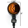 thumbnail image 5 of Krator 2pc Skull Lens Black Motorcycle Turn Signals Bulb Compatible with Harley Davidson XL Sportster 1200 Custom, 5 of 6
