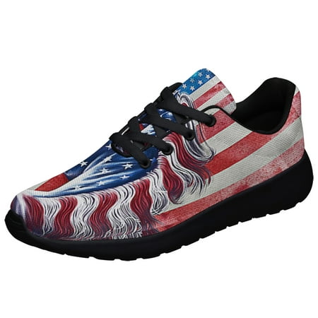 

Patriot Horse American flag Shoes Sneakers Black Size 11