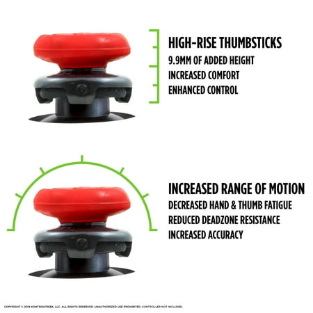 KontrolFreek - FPS Freek Inferno 4 Prong Performance Thumbsticks for PS5 and PS4 - Red
