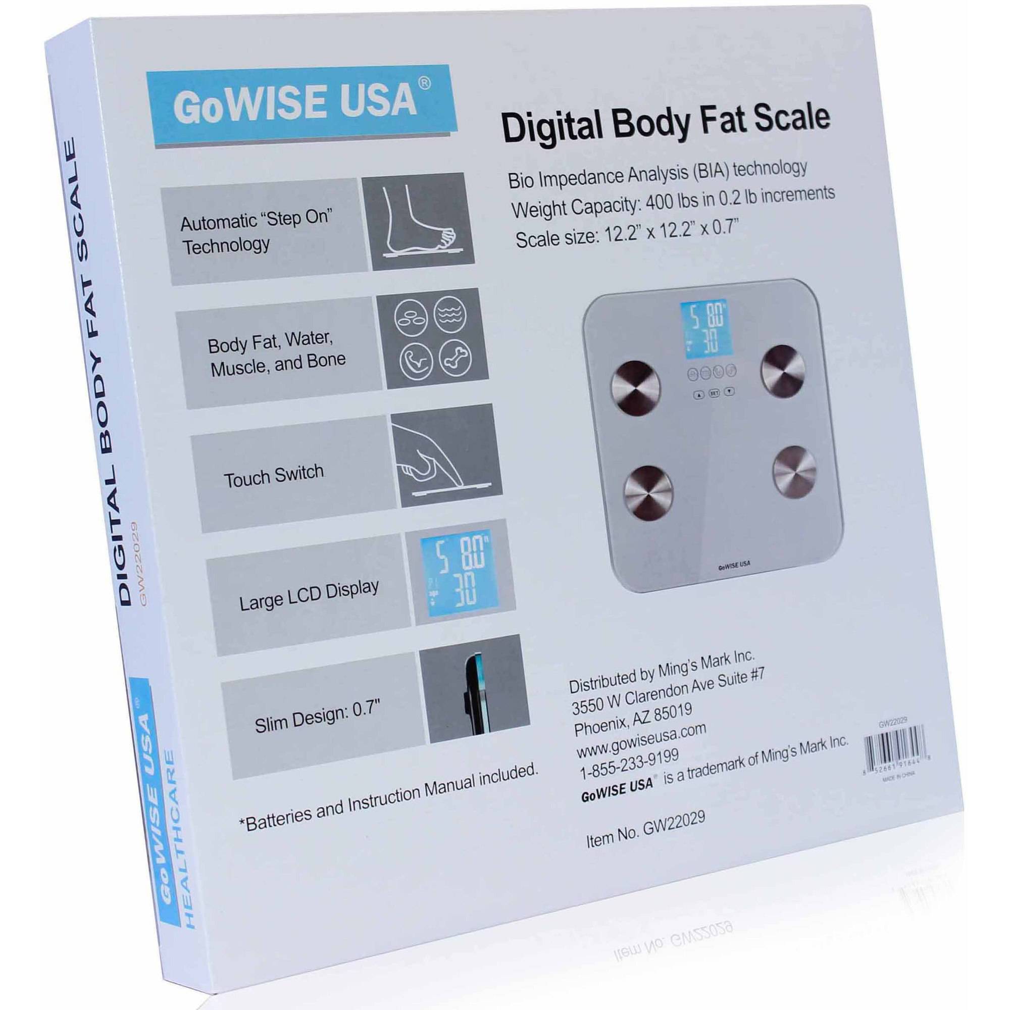 GoWISE USA Slim Digital Bathroom Scale, Silver - image 4 of 4