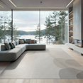 thumbnail image 2 of ODIKA 6'x9' Washable Area Rug Non-Slip, Easy Care, Ivory Cashmere Fuzzy Look Abstract Drift Cream Fluffy Alfombra for Family Room, Living Mater Bedroom, 2 of 7
