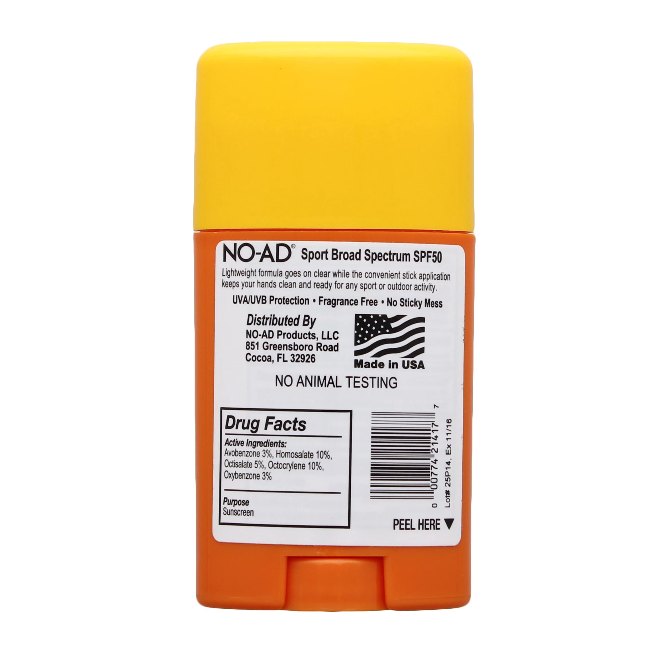 No-Ad 50 SPF Sport Sunscreen Stick 1.5oz