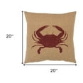 thumbnail image 4 of Tan Brown Distressed Crab Throw Pillow, 4 of 8