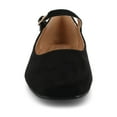 thumbnail image 6 of Journee Womens Carrie Wide Width Buckle Square Toe Mary Jane Dress Flats, Widths Available, 6 of 9