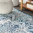 thumbnail image 4 of JONATHAN Y MODERN PERSIAN 6' Square Area Rug, Vintage Medallion - Navy/Light Gray, MDP100B-6SQ, 4 of 8