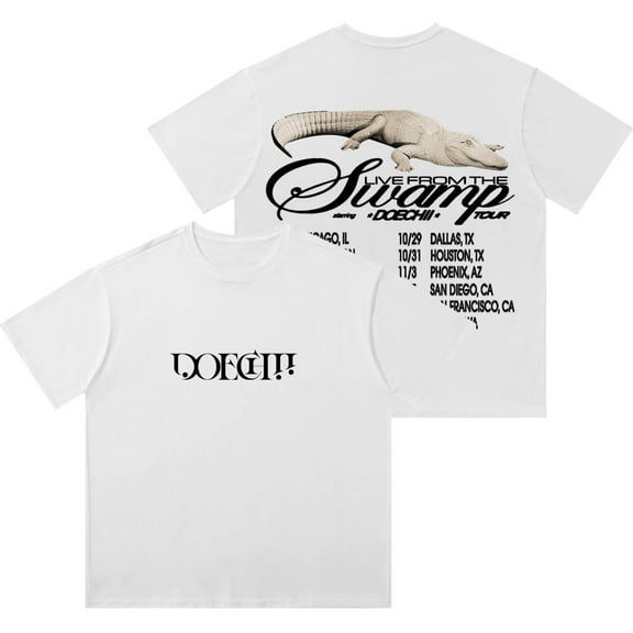 Doechii Live From The Swamp Tour Merch Vintage Wash T-Shirts Women Men Cotton Short Sleeve Tee