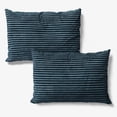 thumbnail image 4 of Mainstays Kids Dark Blue Solid Plush Ribbed Corduroy Comforter Set, Full/Queen, 3 Pieces, 4 of 6