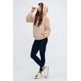 thumbnail image 2 of DEVOPS Women's Pullover Fuzzy Fleece Sweatshirt Oversized Hoodie with Pockets (Large, Khaki), 2 of 6