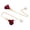 Wine Red, variant on Ayyufe 1 Pair Elegant Long Tassel Flower Pendant Pearl Dangler Earring for Party