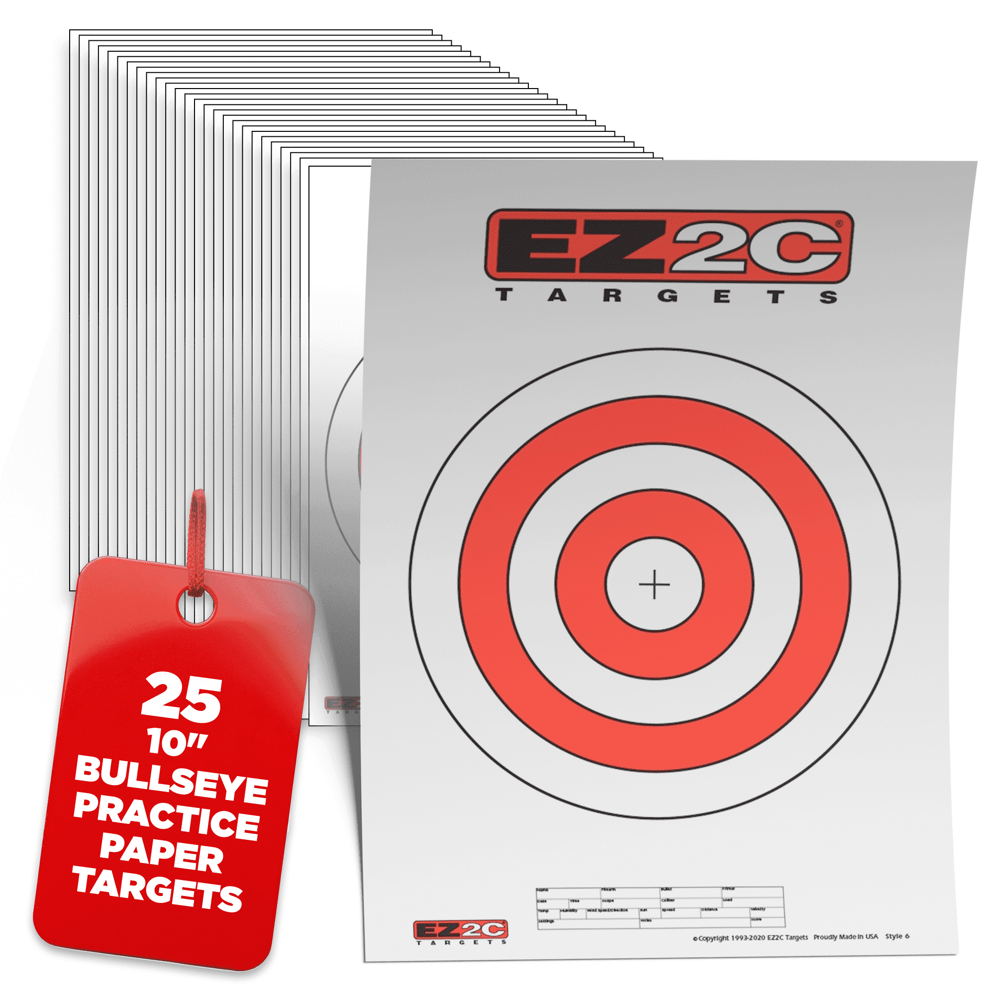 Champion Traps and Targets Fluorescent Orange/Green Bullseye