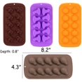 thumbnail image 3 of Halloween Candy Molds 4 Pcs Chocolate Molds Silicone with Ghost Pumpkin Bat & Witch Hat, 3 of 7