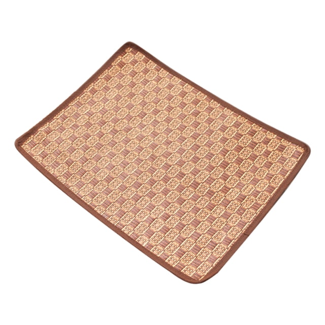 Kuymtek Paja Bambú Refrigeración Cama para Gatos Cómoda Cama para Colchoneta Suministros para (Marrón S)