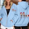 thumbnail image 2 of WILLBEST Sudadera Deportiva para Mujer, con Estampado Navideño, Cremallera, Manga Larga, Bolsillo, Cordón Ajustable, Estilo Casual con Capucha, Modelo 1909 Mediana, 2 of 8