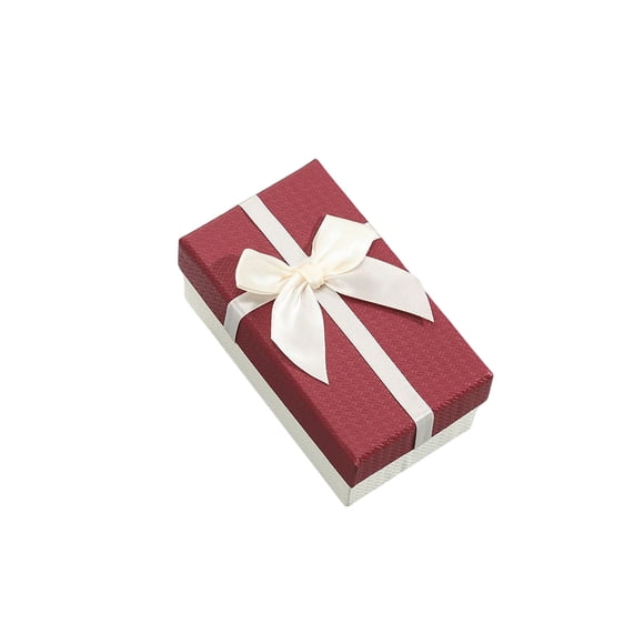 Injueey Caja de regalo de papel Bowknot Decorativo Reemplazo Rectangular Joyas Reloj Colgante Caja de embalaje Contenedor Tipo 1 Type2 NO2