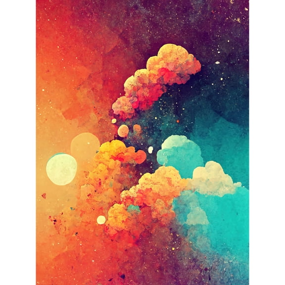 Cloud Of Dreams Colourful Fantasy Sky Unframed Wall Art Print Poster Home Decor