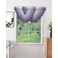 thumbnail image 2 of Purple Ombre Sheer Waterfall Valance Curtains for Window, White Gradient Modern Abstract Art Rod Pocket Sheer Topper Swag Curtains for Living Room, Kitchen 38.5"W x 47.2"L, 2 Panels, 2 of 7