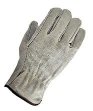 G & F Premium Split Cowhide Leather Straight Thumb Work Gloves, Drivers Gloves, 3 Pairs Pack, Small