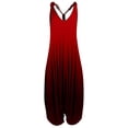 thumbnail image 2 of Wycnly Womens Jumpsuits Casual Summer Loose Baggy Backless Strap Long Jumpsuits Trendy Gradient Print V-Neck Sleeveless Maxi Rompers for Women, 2 of 3
