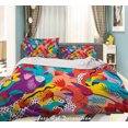 thumbnail image 1 of 3D Colorful Floral Plant Leaves Quilt Cover Set Bedding Set Duvet Cover, 1 of 3