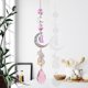 thumbnail image 5 of Crystal Diamond Wind Chimes Metal Hexagon Star Moon Adornos Decoración (Rosa) Ndcxsfigh Nuevos Originales, 5 of 8