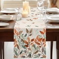 thumbnail image 3 of Table Runners 70 Inches Long Dress Scarves, Vintage Leaves Farmhouse Coffee/Dining/Kitchen Table Decor, Holiday Table Runner, Summer Botanical Pastoral Watercolor Rustic 13x70 Inch, 3 of 9