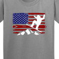 thumbnail image 4 of Inktastic Snowboarding Us Flag Youth T-Shirt, 4 of 5