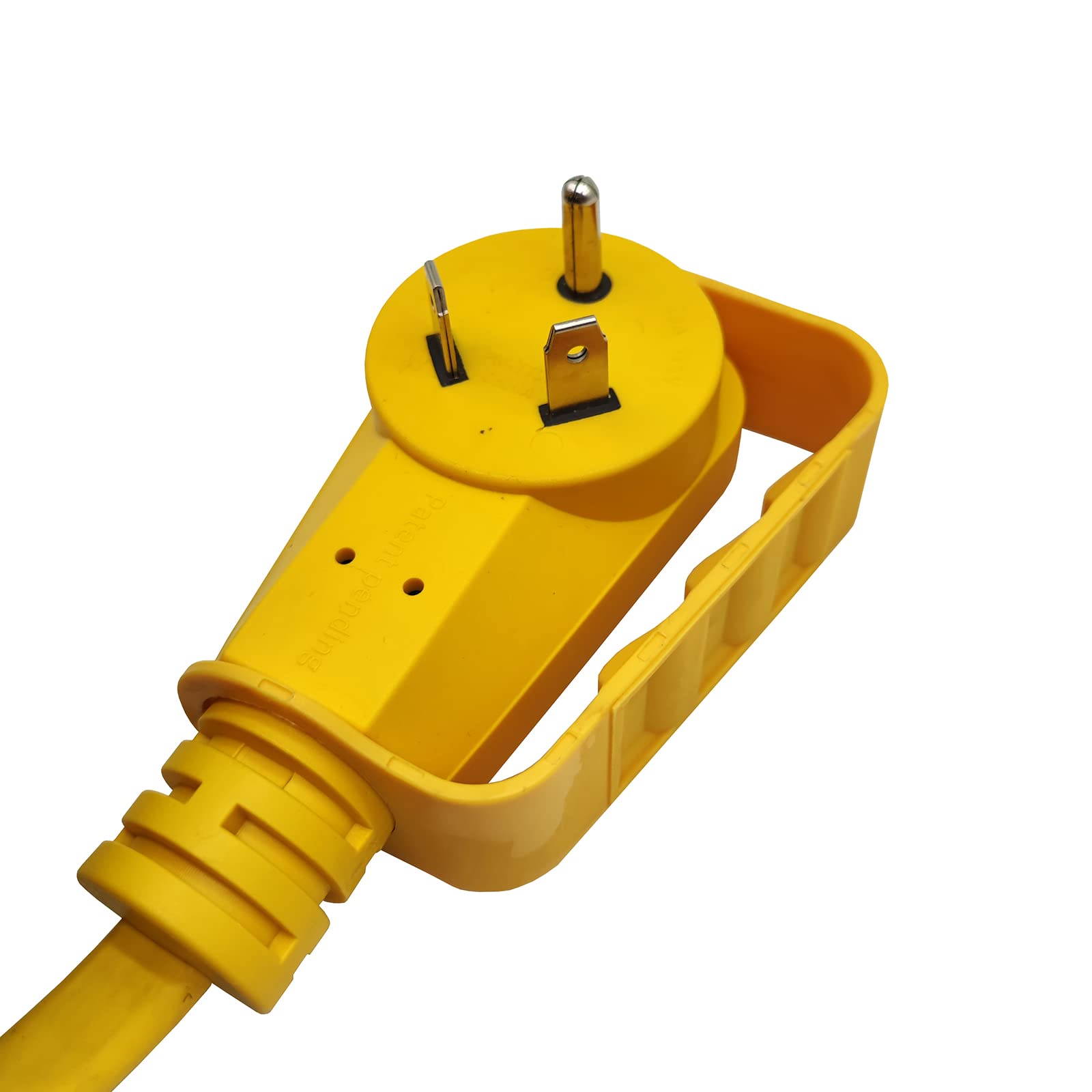Parkworld 64378 RV 30A Extension Cord NEMA TT-30 with Handle, Camper 30amp TT-30P to TT-30R Flat Cable (50FT)