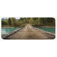 thumbnail image 1 of Landscape Kitchen Mat, Old Wood Bridge over River Belaya Berel and Evergreen Forest Eastern Kazakhstan, Plush Decorative Kitchen Mat with Non Slip Backing, 47" X 19", Brown Green, by Ambesonne, 1 of 1