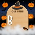 thumbnail image 3 of Eqslft 10Inch Baby's First DIY Footprint Or Handprint Art Wooden Milestone Card Keepsake,My First Halloween Sign,for Photo Props,Babies Boo Basket Stuffers, 3 of 3