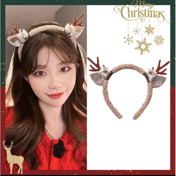 Pinzas para el pelo de cuernos de Navidad, horquillas de orejas de ciervo, diademas de fiesta de Navidad, Festival, conos de pino, Bola de pelo, accesorios para el cabello, nuevo