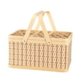 thumbnail image 1 of Cesta tejida de bambú Cesta de almacenamiento Cesta portátil Cesta de compras Cesta de compras Cesta de compras para bocadillos Cesta de compras para B, 1 of 8