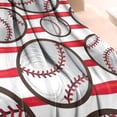 thumbnail image 3 of Red and White Striped Baseballs Pattern Blanket,Comfortable Soft Lamb Wool Throw Blanket,All Season,Warm Lightweight Blankets for Sofa Bed Couch Living Room Chair,40"x50", 3 of 4