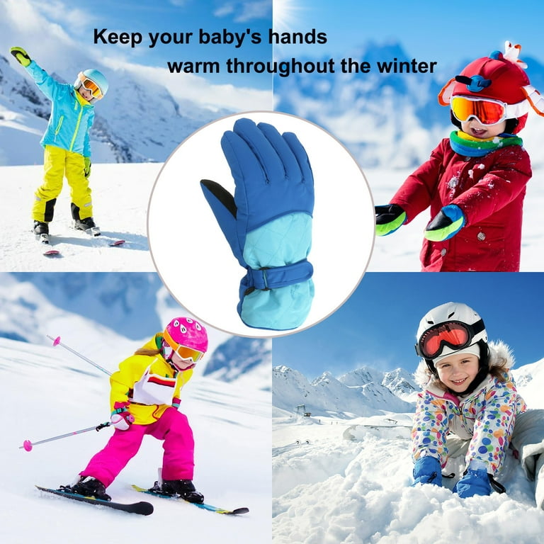 Thick Warm Children Ski Gloves Waterproof Kids Cycling Gloves Sports Mittens Kid