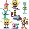 thumbnail image 1 of Cht-8 Pcs Spongebob Patrick Squidward Tentacules Mini Figurines Jouets, 1 of 1