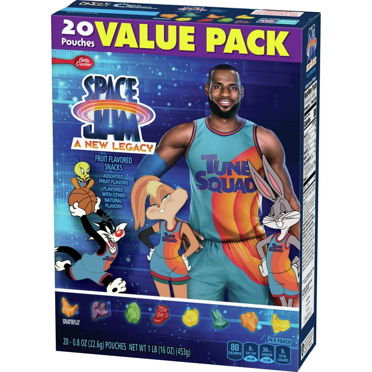 Space Jam A New Legacy Fruit Flavored Snacks, Treat Pouches, 20 ct