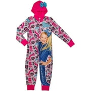 JoJo Siwa Hooded Union Suit Blanket Sleeper Pajama Girl Size 10/12