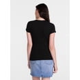 thumbnail image 4 of Scenario Women's Variegated Rib Tee with Short Sleeves, Sizes XS-XXXL, 4 of 6