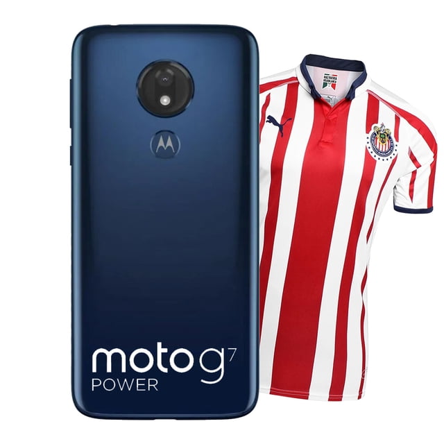 Smartphone Motorola Moto G7 Power 64gb 4gb Dual Sim más Jersey Chivas - Azul