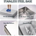 thumbnail image 4 of Guinea Pig Stainless Steel Litter Box with Raised Grid and Washable Pad,Small Bunny Rabbit Litter Pan High Side, Ferret Rat Litter Box, Small Animal Toilet Potty Tray Easy Clean,Less Stink, 4 of 9